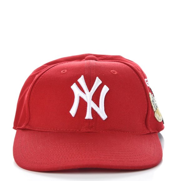 Gucci Baseball Cap w/ Ny Yankees™ Patch Bright Red main image 7